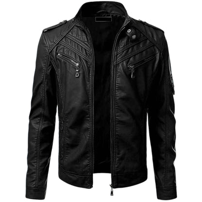 Men's Classic Style Leather Jacket