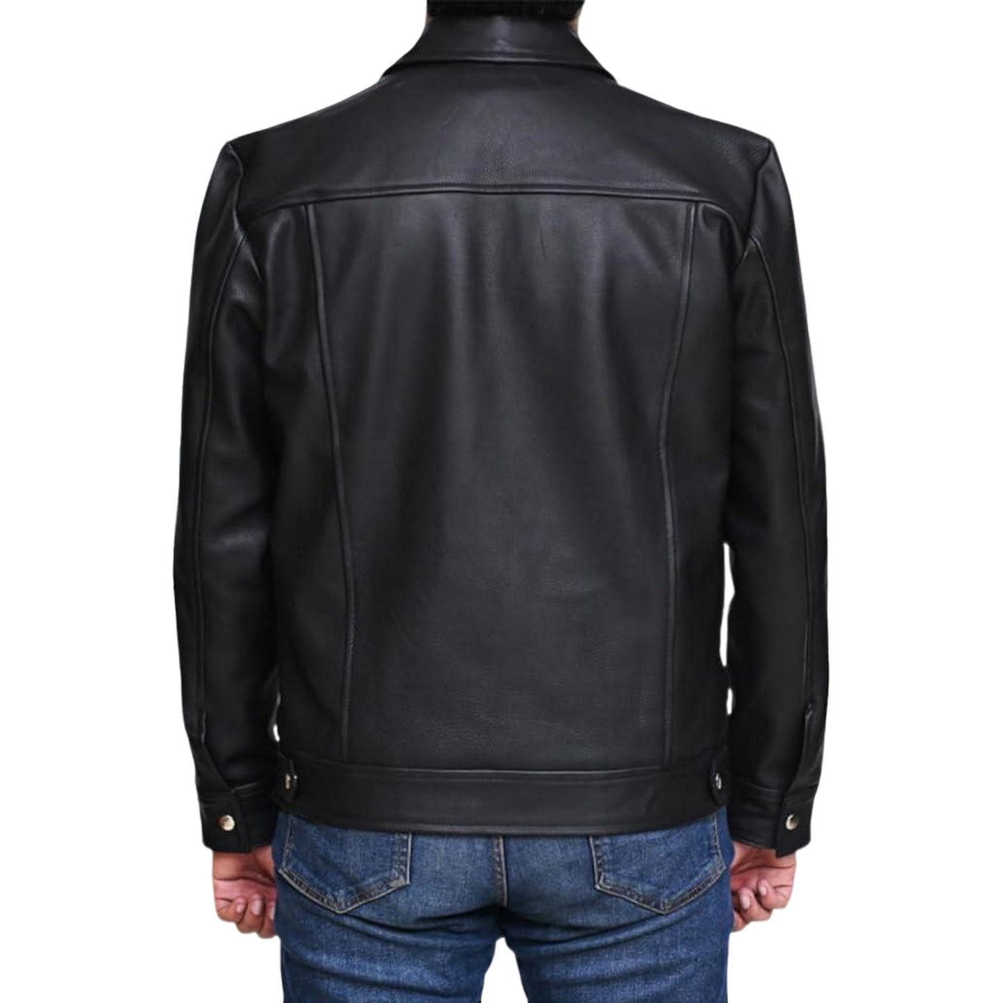 Men's Elegant Midnight Black Leather Jacket