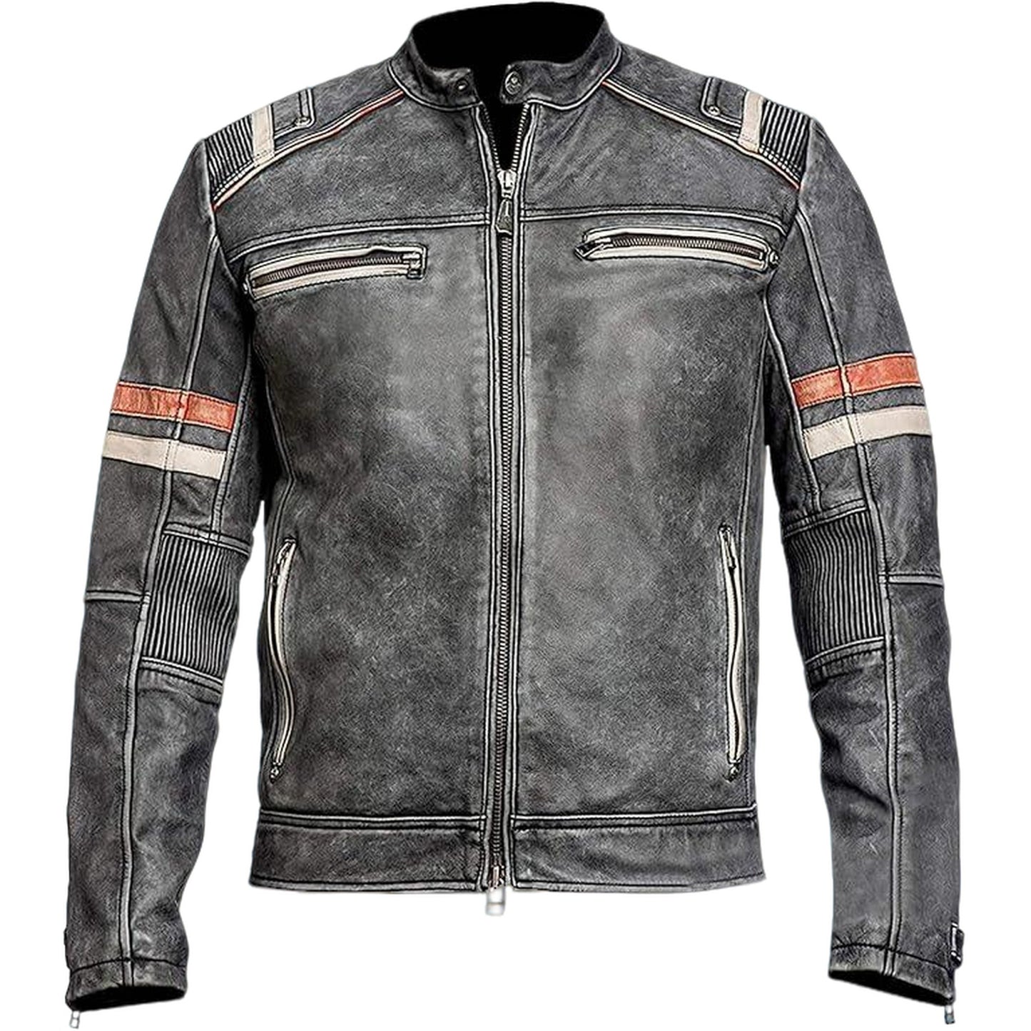 Men's Classic Cafe Racer Style Jacket