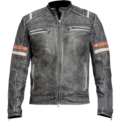 Men's Classic Cafe Racer Style Jacket