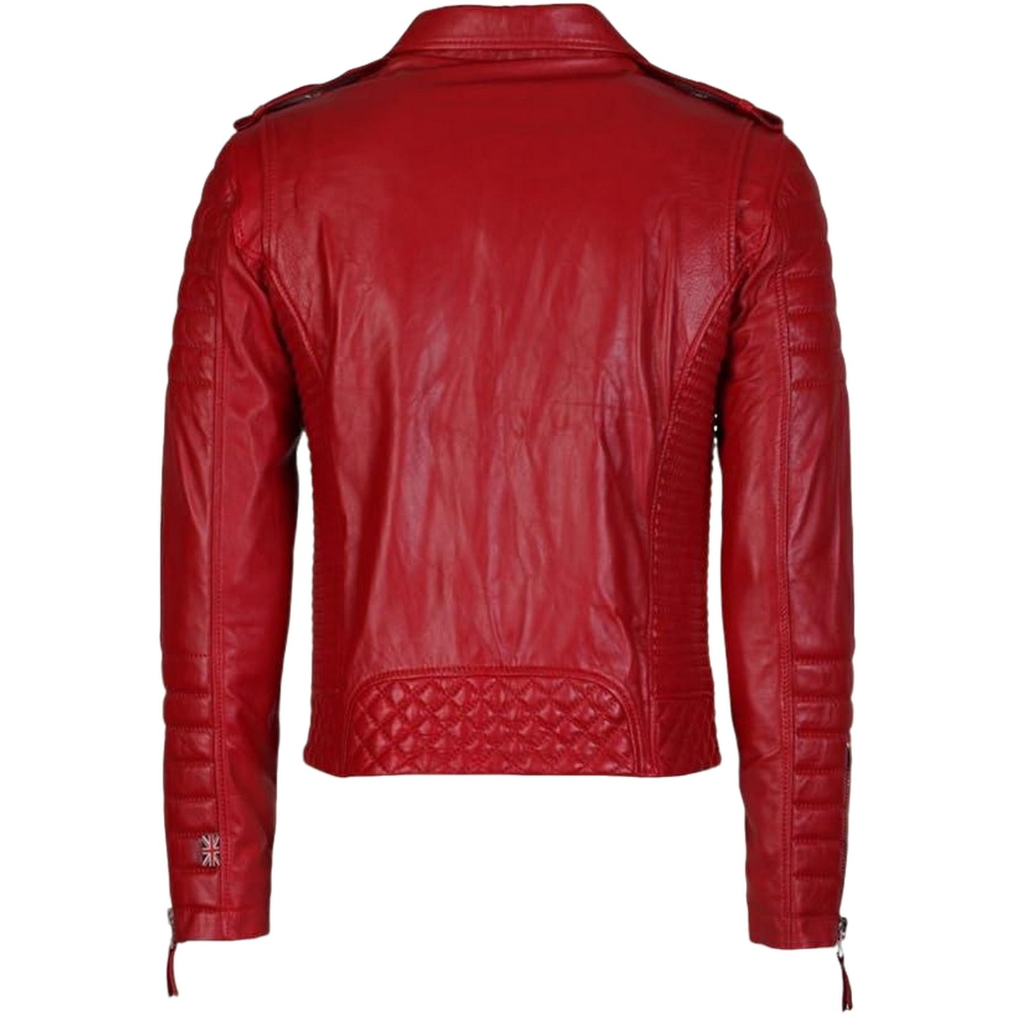 Men's Elegant Red Leather Jacket